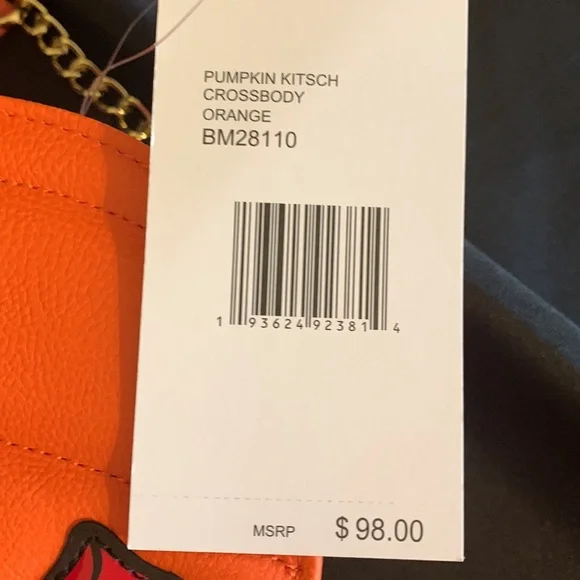Rare Betsey Johnson NWT Pumpkin Purse - Picture 7 of 13